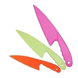 Cuchillos de Cocina de Plástico,3 Pack Cuchillos de Cocina de Nailon Juego Cuchillos de Seguridad para Niños Cuchillo...