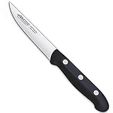 Arcos Maitre, Cuchillo Verduras, Acero Inoxidable Nitrum 100 mm, Mango Polipropileno Negro