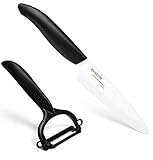 KYOCERA 11 cm, Starter, Set, Cuchillo utilitario, Pelador CP-10, Hoja de cerámica de circonia, Afilada a Mano, Ligera,...