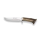 Joker Cuchillo de Monte Tigre CN34, con Mango Corona de Ciervo y Hoja INOX de 17 cm, 300 Gramos, cruceta INOX,...