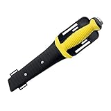 SEAC Cosmos - Cuchillo Sumergible para Buceo, Acero Inoxidable, 14,8 cm, Unisex para Adulto, Amarillo, Talla única