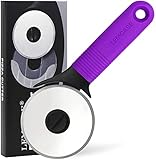 LEMCASE Cortador de Pizza, Cortapizzas - Pizza Cutter con Rueda de Acero Inoxidable y Mango de Silicona | Púrpura