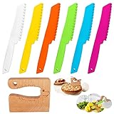 Cuchillos de Plástico para Niño 7 Piezas Cuchillos de Chef para Niños,Cuchillo de Seguridad para Niños Cuchillos de...