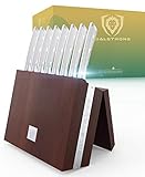 DALSTRONG Steak Knife Set with Folding Block - Gladiator Series - Set of 8 - Forged German ThyssenKrupp HC Steel -...