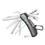 ZIMAIC Navaja Suiza Navaja Multifuncional, 15 en 1 Navaja Caza Pesca, Cuchillo Multiuso Acero Inoxidable, Impermeable...