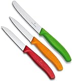 Victorinox Swiss Classic Gemüsemesser-Set, 3-Teilig, Rot, Orange, grün Cuchillo, Acero Inoxidable, Verde/Naranja/Rojo,...