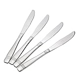 Dynko Set de 12 Cubiertos para Carne, Cuchillo de Mesa Acero Inoxidable