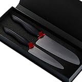 KYOCERA Shin Keramikmesser-Geschenkset ZK-110BK-BK und ZK-160BK-BK Set 2 coltelli Black, cerámica, Negro