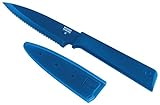 Kuhn Rikon Colori+ - Cuchillo de sierra para pelar, color azul