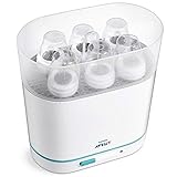 Philips Avent SCF285/02 - Esterilizador a vapor eléctrico 3 en 1 apto para biberones de cuello ancho y estrecho, ciclo...