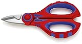 KNIPEX 95 05 10 SB Tijeras de electricista con fundas en dos componentes, reforzadas con fibras de vidrio 160 mm