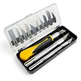 OfficeTree - Cutter Manualidades Set 16 Piezas - Escalpelo Cutter Precision por 3 Cuter diferentes y 13 Cuchilla de...