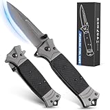 Rolgno Navaja Tactica con Rompecristales y Clip de Bolsillo Cuchillo Plegable Inoxidable Afilado 3Cr13 EDC Cuchillo...