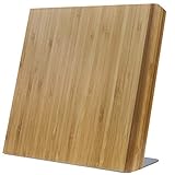 Coninx Quin Bloque Magnético de Cuchillos - Taco de Madera Bambú - 23 x 22 x 12 cm – Imán de neodimio muy fuerte...