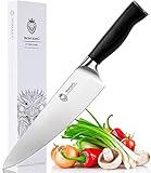 Cuchillo de Cocina - Acero con alto contenido de carbono - Cuchillo de chef afilado - Cuchillo de chef profesional de 20...