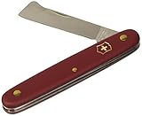 Victorinox, coltellino svizzero da innesto per lavori di giardinaggio, con lama dritta e alza zolla, rosso