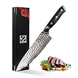 Cuchillo de cocina profesional de damasco, cuchillo de cocina japonés con mango G10, hoja extra afilada, cuchillo...