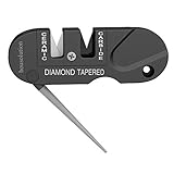 Housolution Afilador de Cuchillos - Mini Herramienta de Afilado de Cuchillos Plegable Afilador de Piedra Multifunción...