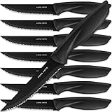 Home Hero Cuchillos de Cocina Inox - Cuchillos Cocina Profesional (8 piezas Cuchillos Carne - Negro)