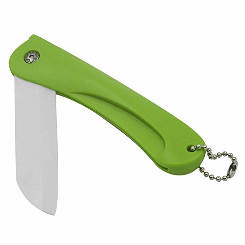 Gosear Cuchillo de Bolsillo Plegable, Portátil Navaja de Fruta Vegetales Pelador Cuchillos de Cocina Hoja Cerámica...