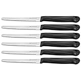 Navaris Cuchillos para tomate - Set de 6x cuchillo tomatero de acero inoxidable con sierra - Juego de cuchillos para...