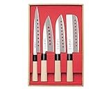 Juego de cuchillos profesionales japoneses de acero inoxidable, mango de madera de álamo, cuchillas de 21 cm, 15 cm,...