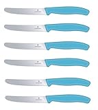 Victorinox - Juego de Cuchillos de Cocina (6 Unidades, 11 cm, Filo Ondulado, Mango ergonómico, Aptos para...