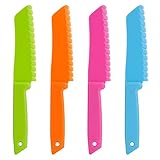 ONUPGO Set de cuchillos de cocina de plástico de 4 piezas - Cuchillo de cocina de chef/cuchillos de cocina para niños,...