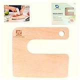 Cuchillo de madera para niños para cocinar y cortar frutas y verduras de forma segura, diseño bonito y sencillo,...