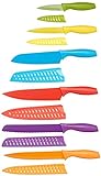 Amazon Basics Juego de cuchillos de colores, 12 Unidad, Surtido