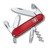 Victorinox, Spartan, Navaja Multiuso Suiza, Cuchillo bolsillo, Regalo, 12 Funciones, Hoja grande, Sacacorchos, Rojo