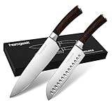 homgeek Set de Cuchillos de Cocina,Cuchillo de Cocina Profesionales,Incluye Cuchillo Cocinero 7' + Cuchillo Santoku...