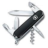 Victorinox Espartano Navaja, Hoja, Sacacorchos, Abrelatas - Negro (B1), One Size