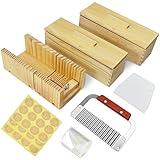 Artcome Kit de moldes de corte para hacer jabón para pan, 2 moldes rectangulares de jabón de silicona de 40 onzas, 2...