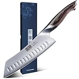 HOSHANHO Cuchillo Santoku Profesional de 18cm, Cuchillo de Chef Súper Afilado de Acero Inoxidable, Cuchillos de Cocina...