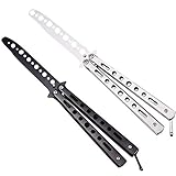 Ideal Swan 2PC Navaja Mariposa Sin Filo Cuchillo Mariposa Sin Filo Butterfly Knife Entrenamiento Balisong Trainer...