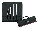 3 Claveles Set de 3 Corte de Jamón Profesional, Incluye Cuchillo Carnicero, Deshuesador y Jamonero Alveolado, Chaira y...