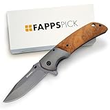 FAPPSPICK NVJ82 Cuchillo Plegable, Navaja de Bolsillo, Supervivencia, Pocket Knife, Navajas Edc, Mango de Madera, para...