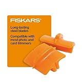 Original Fiskars Cuchillas de repuesto para máquinas de corte de papel, 2 unidades, para corte recto, Naranja, 1003868