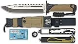 K25 Cuchillo Thunder I Camo Sand Hoja 9 cm para Caza, Pesca, Camping, Outdoor, Supervivencia y Bushcraft K25 32018 +...