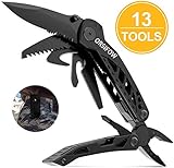 ORSIFOW Navaja Multiusos, Cuchillo Multiusos Inoxidable 13 en 1 con Alicates Plegables, Sierra, Destornillador,...