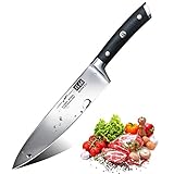 SHAN ZU Cuchillo de Cocinero Acero de 3 capas Cuchillo de Chef Acero Inoxidable 20cm- ELITE Series