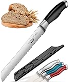 Orblue Cuchillo de Pan 20cm, Cuchillo Panero Profesional con Sierra Grande, Ideal para Cortar el Pan, Cuchillo de Cocina...