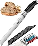 Orblue Cuchillo de Pan 20cm, Cuchillo Panero Profesional con Sierra Grande, Ideal para Cortar el Pan, Cuchillo de Cocina...