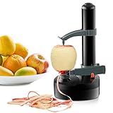 TOPCHANCES Pelador de Patatas Eléctrico Multifuncional Automático Acero Inoxidable Giratorio Frutas Verduras Cortador...