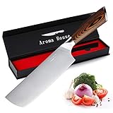 Nakiri cuchillo de cocinero Cuchillo profesional Cuchillo de cocina 17.5 cm Cuchillo universal Acero inoxidable alemán...