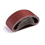 Bandas de Lija, Tacklife 10PCS 75x457mm Papeles de Lija, Banda Abrasiva 2x40/60/80/120/180 Granos, Lijadora de Banda...