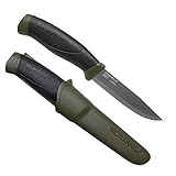 Morakniv, Companion M11827 AA8 - Cuchillo con hoja de acero inoxidable, mango antideslizante, color verde oliva y funda...