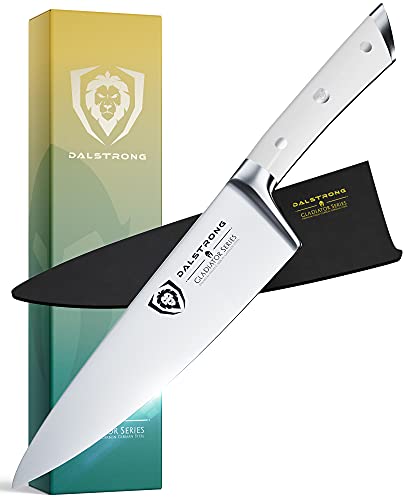 DALSTRONG Chef Knife - 8' - Gladiator Series - Forged ThyssenKrupp High Carbon German Steel - Full Tang - Glacial White...