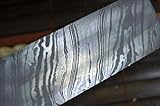 Perkin Knives - Placa de Acero de Damasco para elaboración de Cuchillos, 254 x 38 x 4 mm, 200 Capas